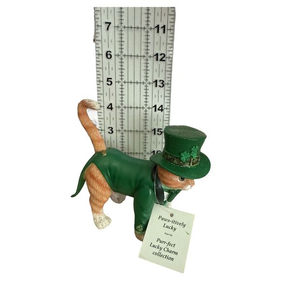 Hamilton Paws-itively Lucky Cat Figurine 2018 w/ Tag Purr-fect Lucky Charm - Picture 6 of 7